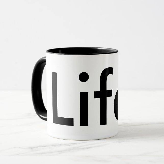 Taza moda moderna LIFE. | Mug (Anverso izquierdo)