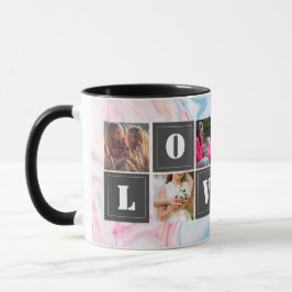 Taza moda moderna rosa mármol dorado gris regalo madre