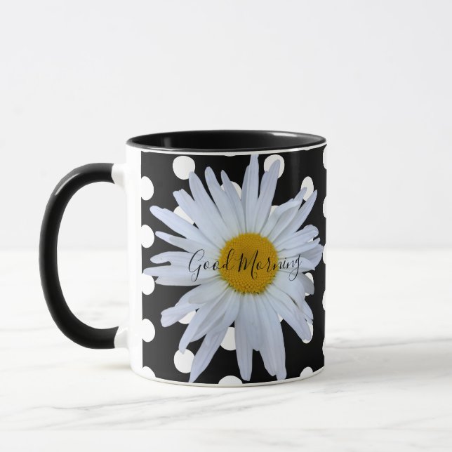 Taza Moda negra puntos de polka blanco Personalizado de (Izquierda)