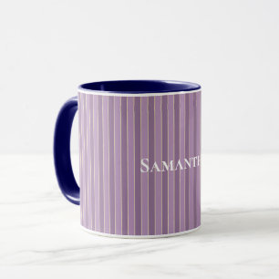 Taza Moda Rayas púrpuras