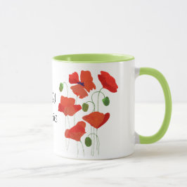 Taza Moda Scarlet Field Poppies Ringer Coffee Mug