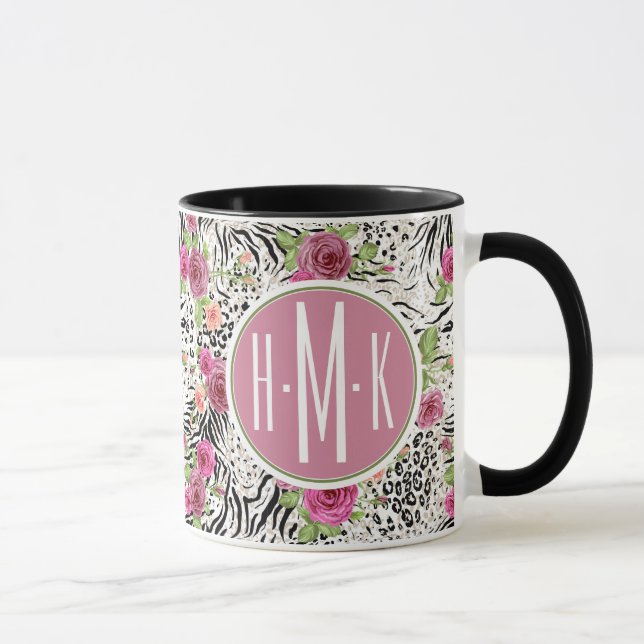 Taza Modele con el monograma de los estampados de (Derecha)