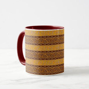 Taza modelo a mano africano étnico