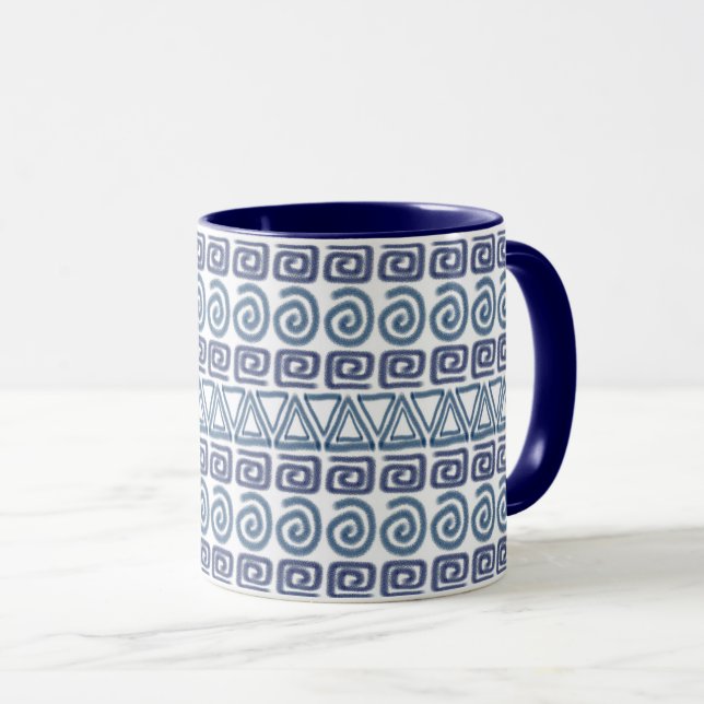 Taza modelo a mano africano étnico (Anverso derecho)
