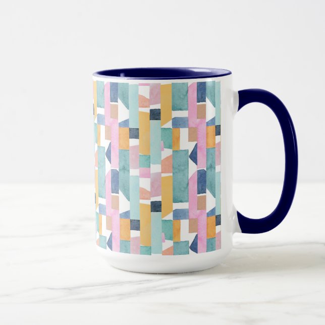 Taza Modelo abstracto de la forma de la acuarela (Derecha)