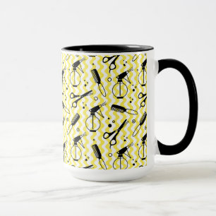 Taza Modelo amarillo de la herramienta del peluquero