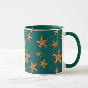 Taza Modelo anaranjado de las estrellas de mar