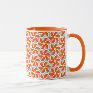 Taza Modelo anaranjado retro de la cuña