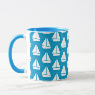 Taza Modelo azul claro del velero