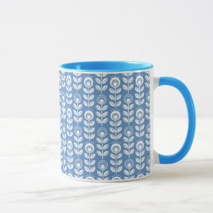 Taza Modelo azul escandinavo retro