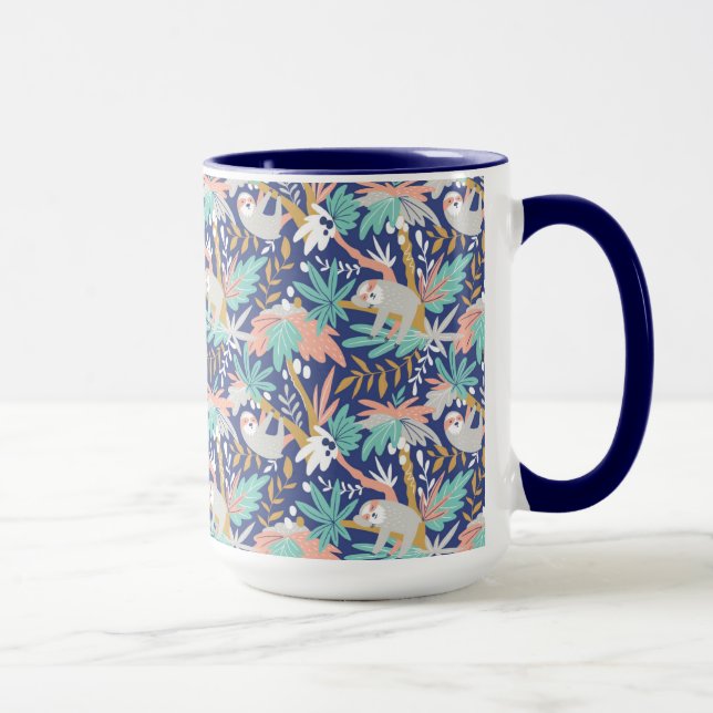 Taza Modelo azul tropical de la pereza (Derecha)