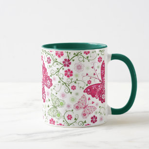 Taza Modelo blanco floral