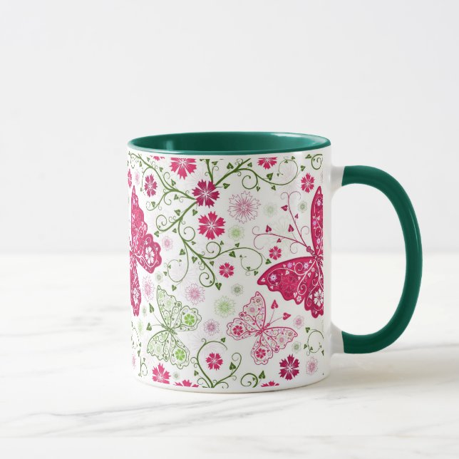 Taza Modelo blanco floral (Derecha)