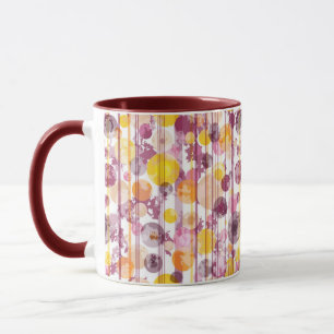 Taza Modelo blanco rayado manchado