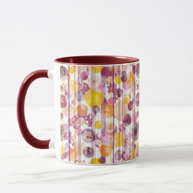 Taza Modelo blanco rayado manchado (Izquierda)