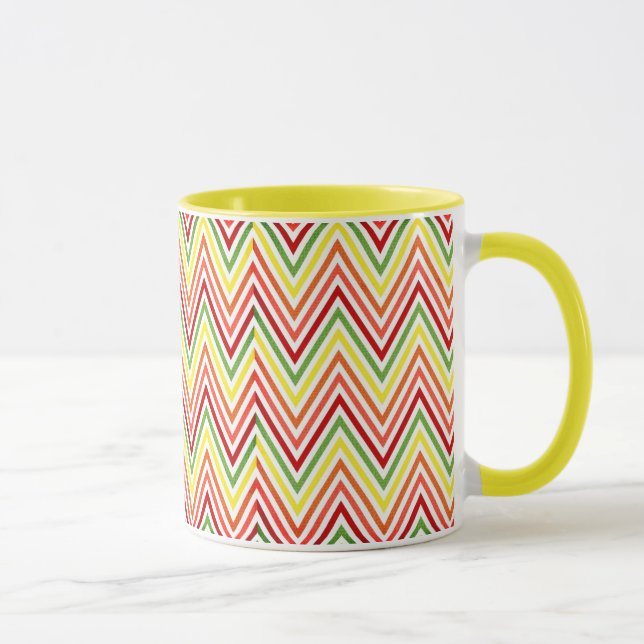 Taza Modelo colorido de Chevron del zigzag (Derecha)
