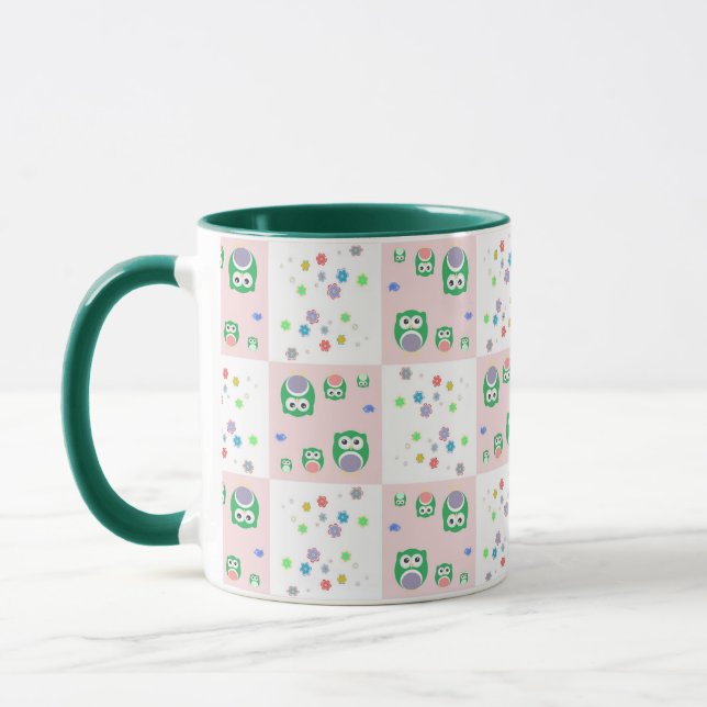 Taza Modelo colorido del búho para los niños 2 (Izquierda)