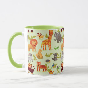 Taza Modelo con los animales del dibujo animado