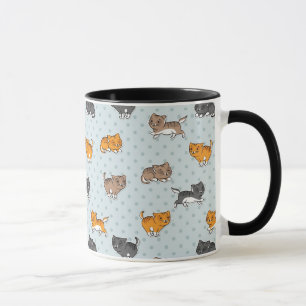 Taza modelo con los gatos divertidos
