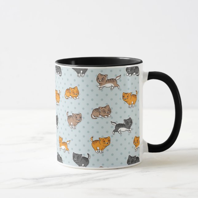 Taza modelo con los gatos divertidos (Derecha)