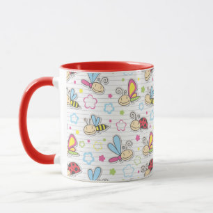 Taza modelo con los insectos
