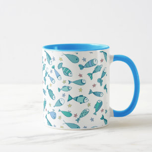 Taza Modelo con los pescados y las estrellas de mar