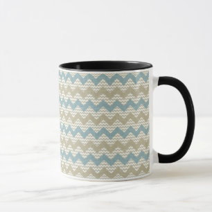Taza Modelo de Chevron en la textura de lino