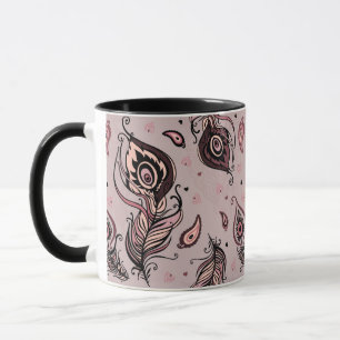 Taza Modelo de la pluma del pavo real
