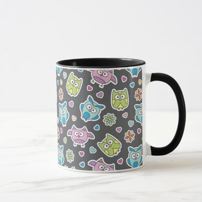 Taza modelo de los búhos del dibujo animado (Derecha)