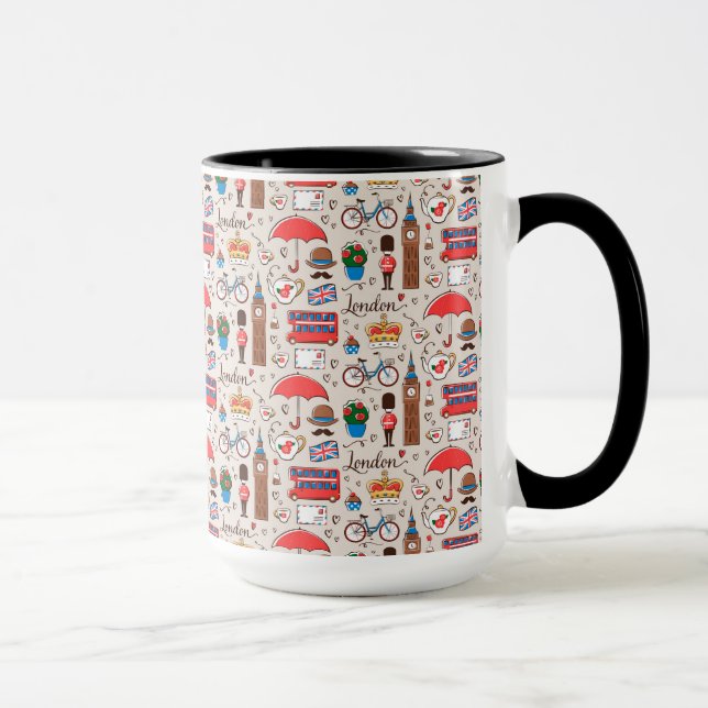 Taza Modelo de los símbolos de Londres (Derecha)