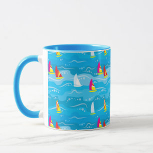 Taza Modelo de neón del yate
