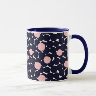 Taza Modelo de punto grande azul y rosado