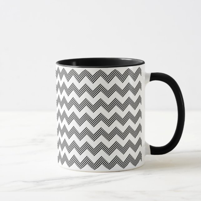 Taza Modelo de zigzag geométrico 2 (Derecha)