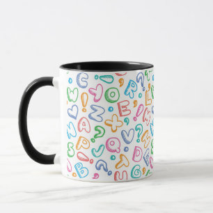 Taza modelo del alfabeto