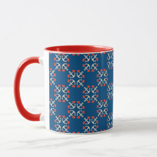 Taza Modelo del ancla y del corazón