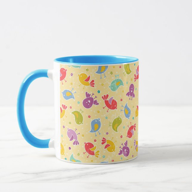 Taza Modelo del bebé con los pájaros lindos (Izquierda)