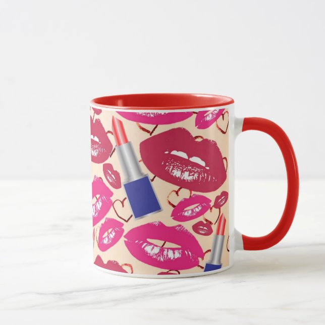 Taza Modelo del beso del lápiz labial (Derecha)