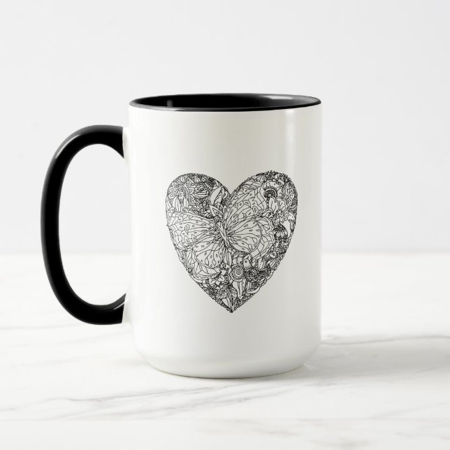 Taza Modelo del corazón de la mariposa (Izquierda)