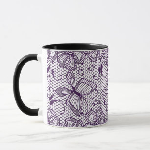 Taza Modelo del cordón con las mariposas