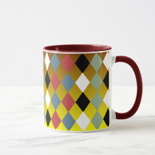 Taza Modelo del diamante del Harlequin