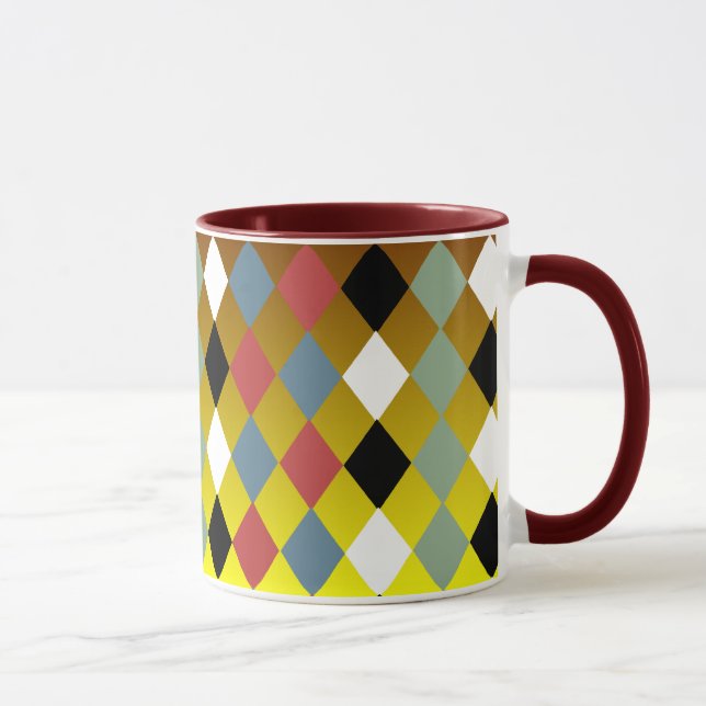Taza Modelo del diamante del Harlequin (Derecha)