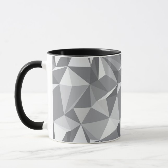 Taza Modelo del diamante - polígono abstracto (Izquierda)