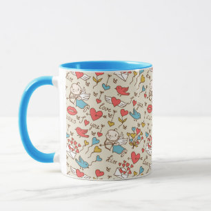 Taza Modelo del el día de San Valentín con el Cupid