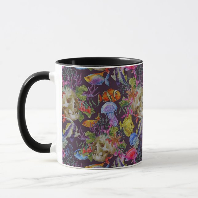 Taza Modelo del Grunge de la vida marina (Izquierda)