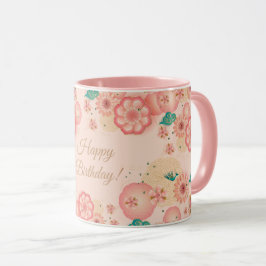 Taza Modelo del jardín de flores del melocotón de la