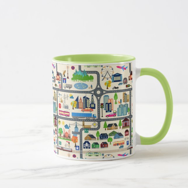 Taza Modelo del mapa de la ciudad (Derecha)