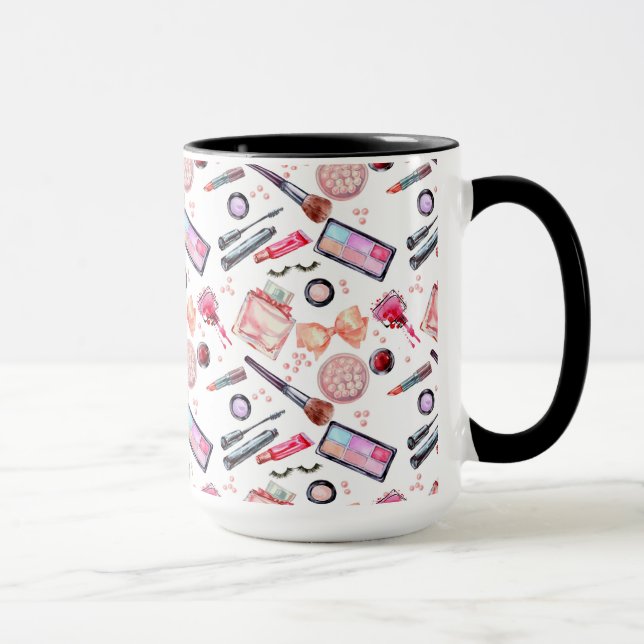 Taza Modelo del maquillaje de la acuarela (Derecha)