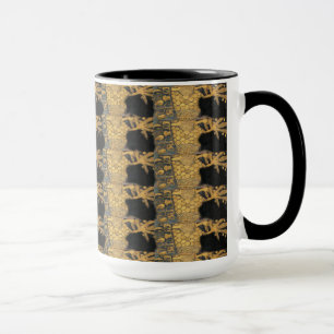 Taza Modelo del negro del oro de Nouveau Gustavo Klimt