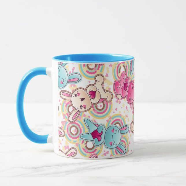 Taza Modelo del niño de Kawaii con Doodles lindos (Izquierda)
