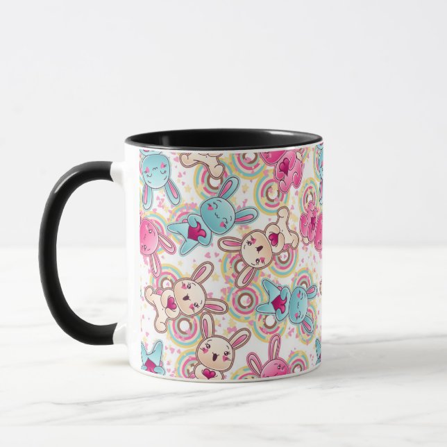 Taza Modelo del niño de Kawaii con Doodles lindos (Izquierda)